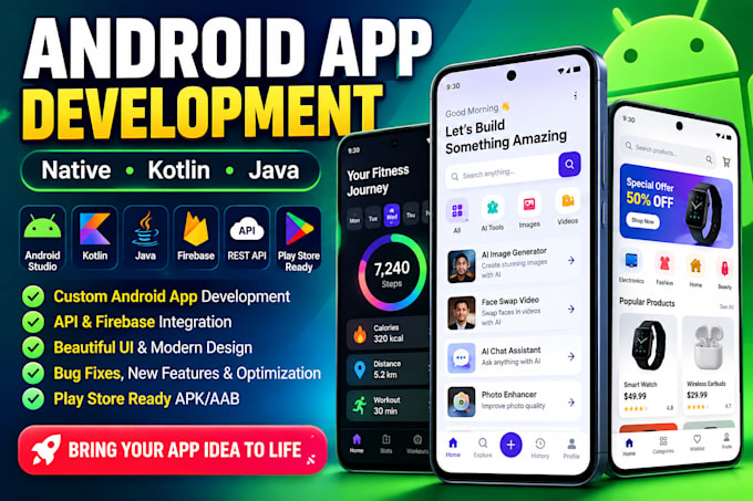 develop android app using kotlin or java