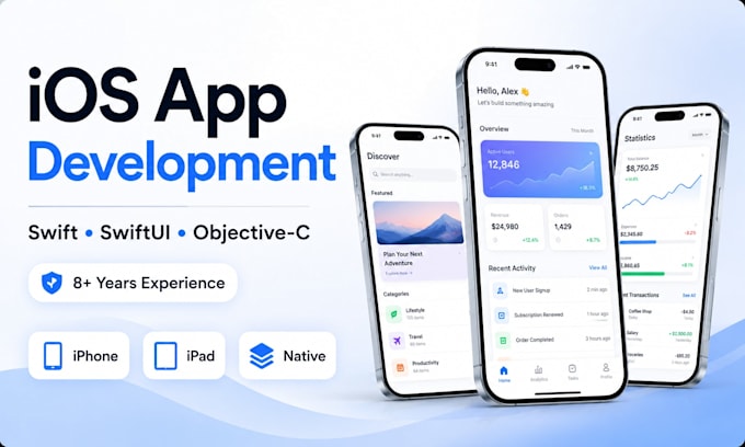 develop ios app using swift, swiftui or objective c