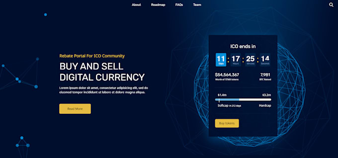 create ico cryptocurrency website for you