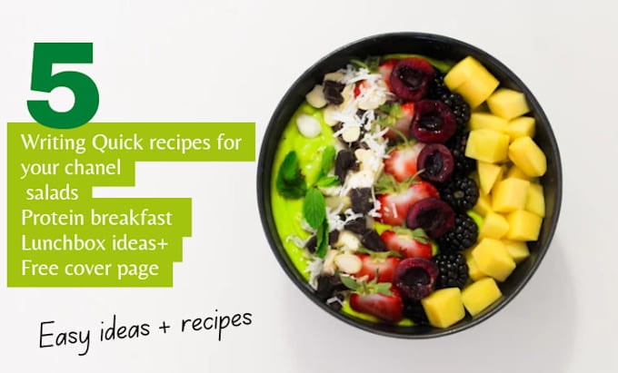 write recipes for your cookbook