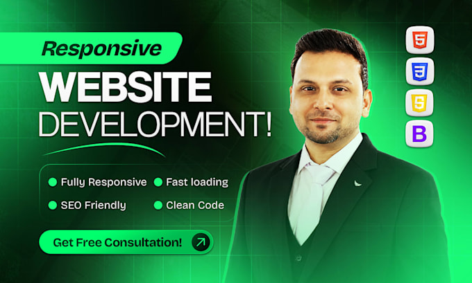 build responsive HTML CSS bootstrap websites