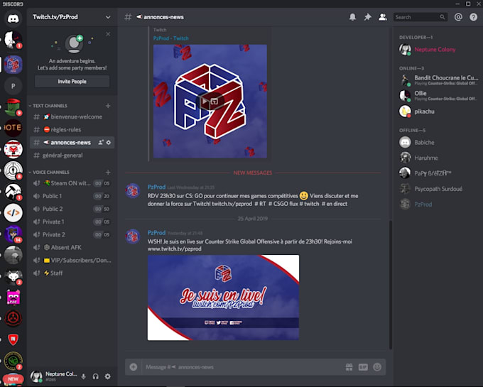 Discord server creation and editing by Anna___