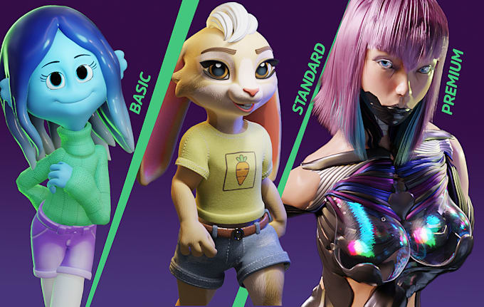do 3d character ready for unreal or unity gameready