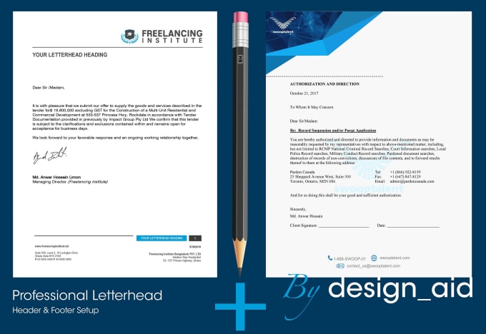 Design professional letterhead in microsoft word by Design_aid | Fiverr