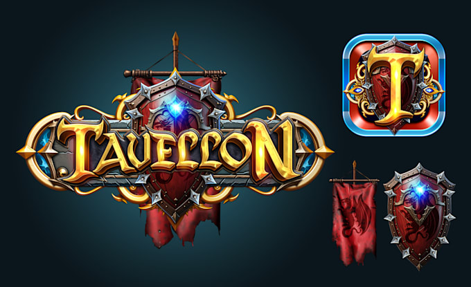 design a custom fantasy, sci fi, rpg, 3d game logo