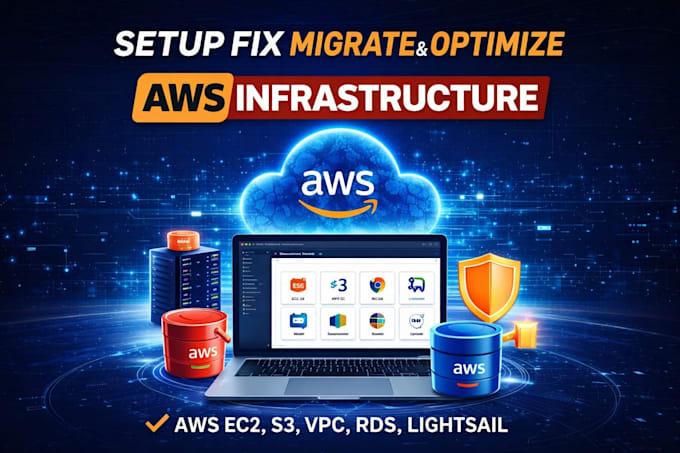 setup fix migrate optimize AWS ec2 s3 vpc rds lightsail