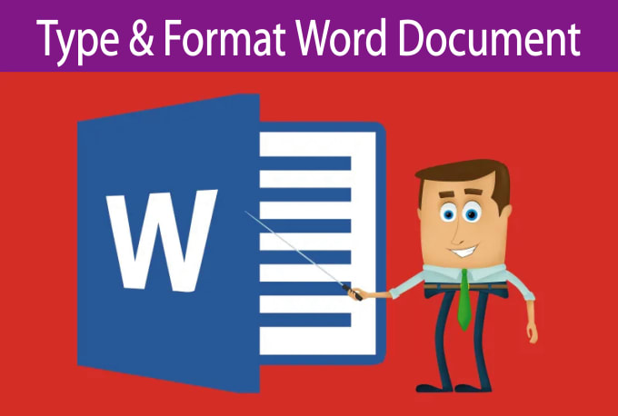 type and format microsoft word document for you