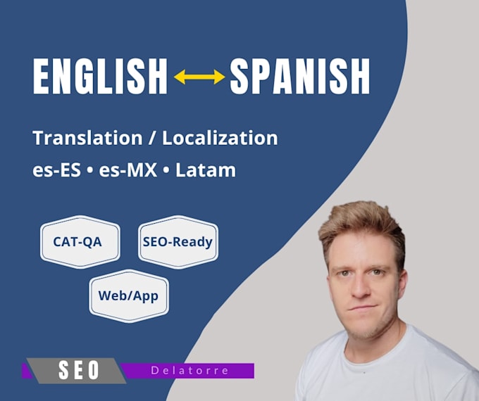 translate and localize spanish to english with cat QA