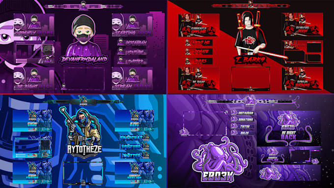 create a twitch, kick overlay, and logo for your stream