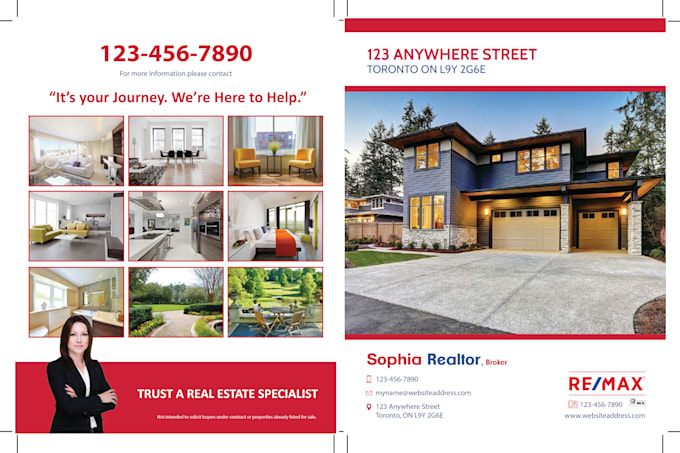 do featured sheet design for real estate broker, agent