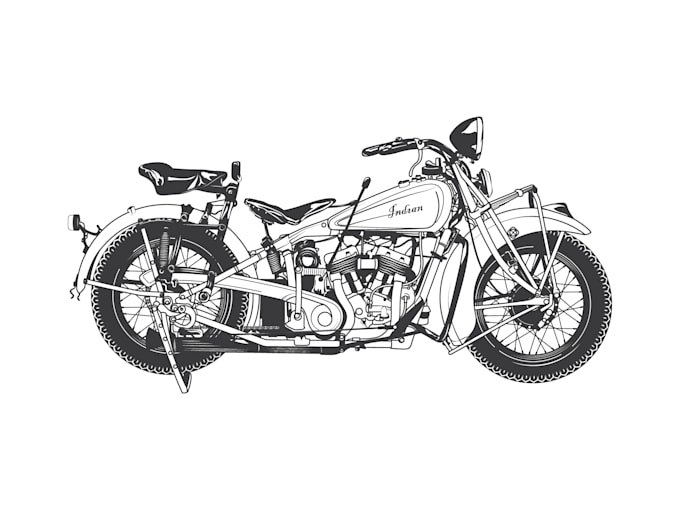 do line art or black and white vector drawing