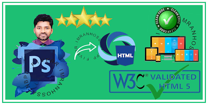 convert psd to html, figma to html, xd to html