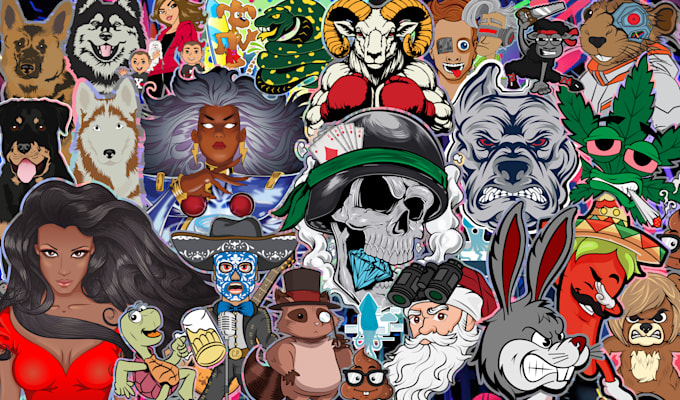 design custom vector illustrations, character and anime style art