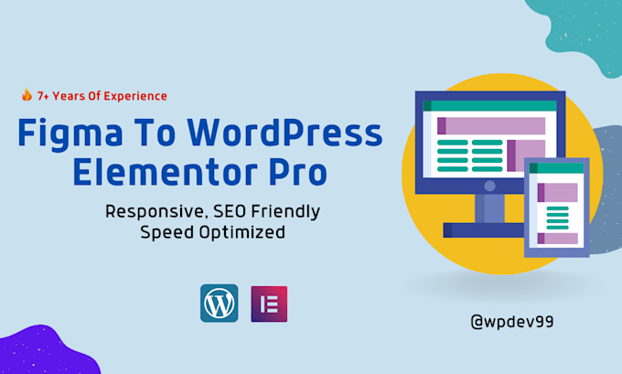 convert figma to wordpress elementor pro website design