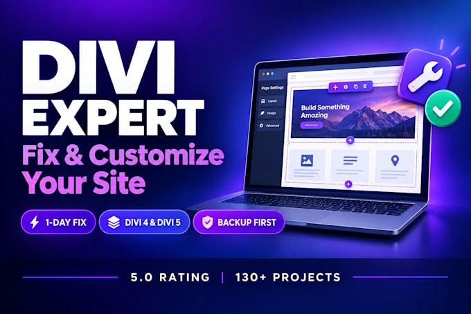 be your divi expert to customize or fix your divi website