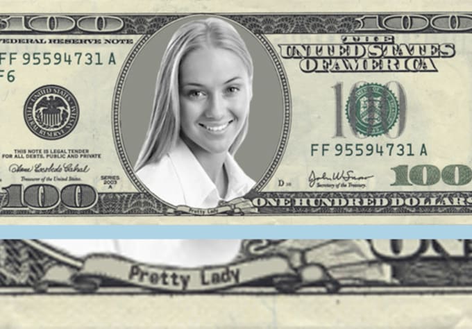 place your face on a one hundred dollar bill