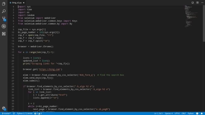 Create a python script by Ganofins | Fiverr