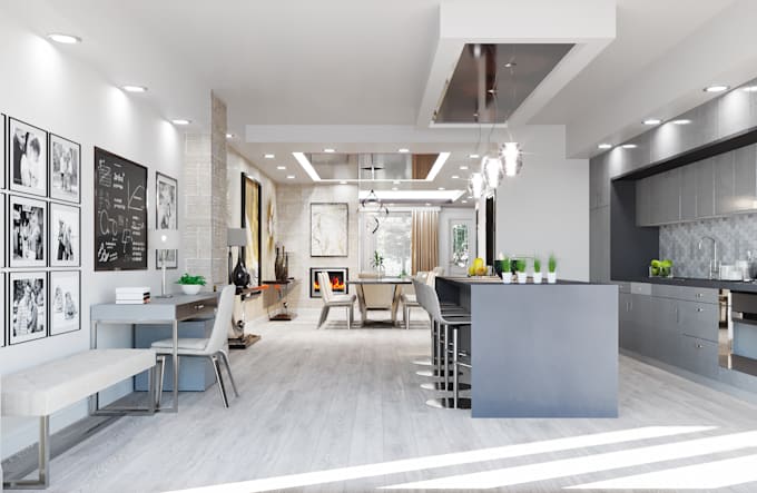 do residential interior design, 3d modeling and visualization