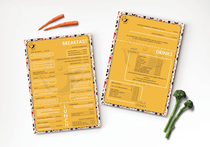 design premium restaurant menu, digital menu board, and printable menu