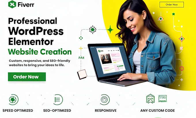 create custom wordpress website,event,blog with elementor