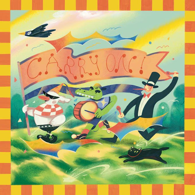 create whimsical colorful fun children book illustrations