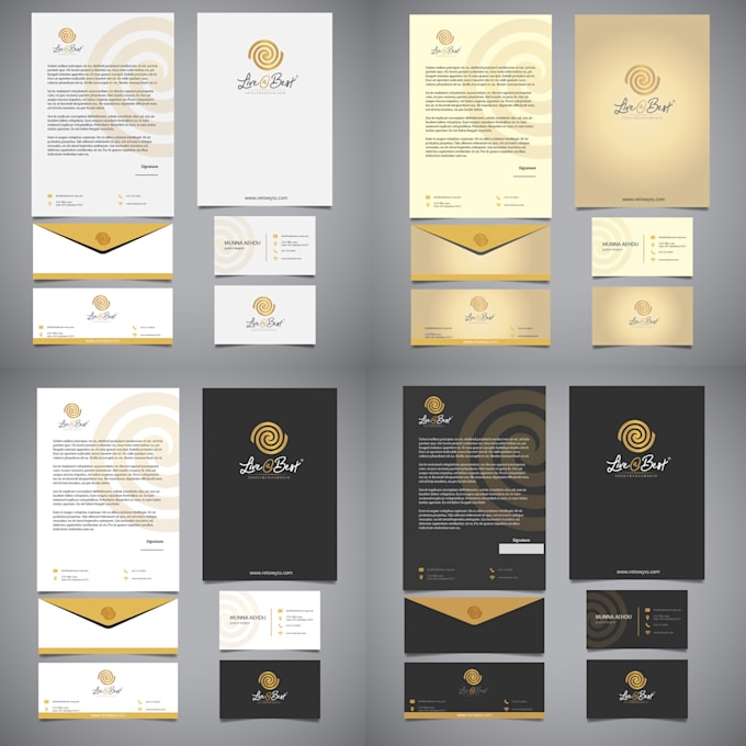 do eye catching and simple stationary branding