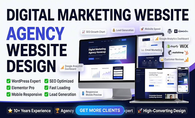 create a digital marketing website or agency website