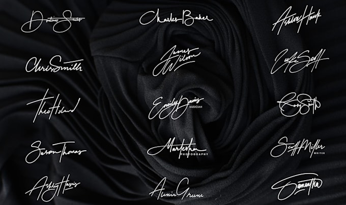 do handwritten digital signature logo for your name