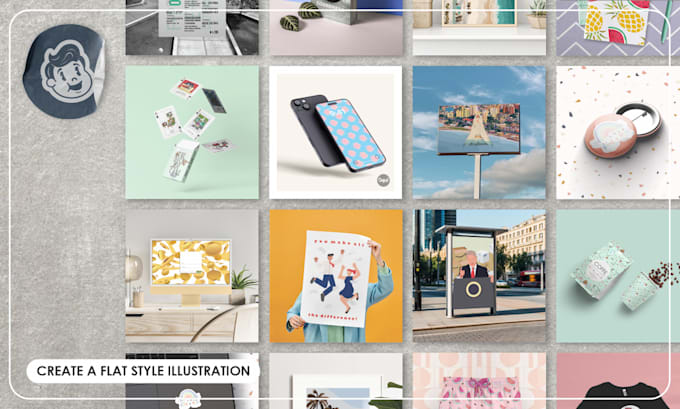 create a flat style illustration
