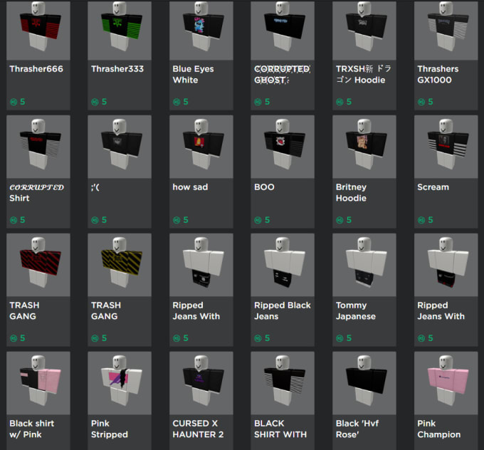 Give 1 Folder With Aesthetic Roblox Shirt Templates By Themoic
