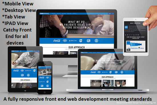be your front end developer, i will do front end development