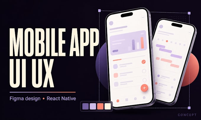 design mobile app UI UX in figma for your react native app