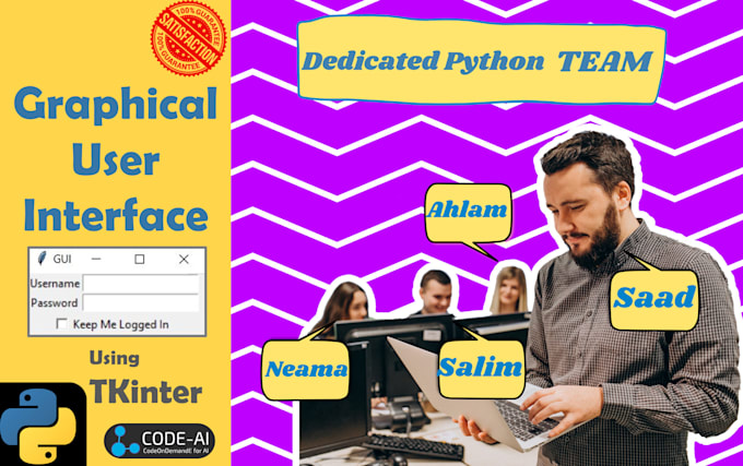 Make a gui using python ui tkinter library by Codeondemande | Fiverr