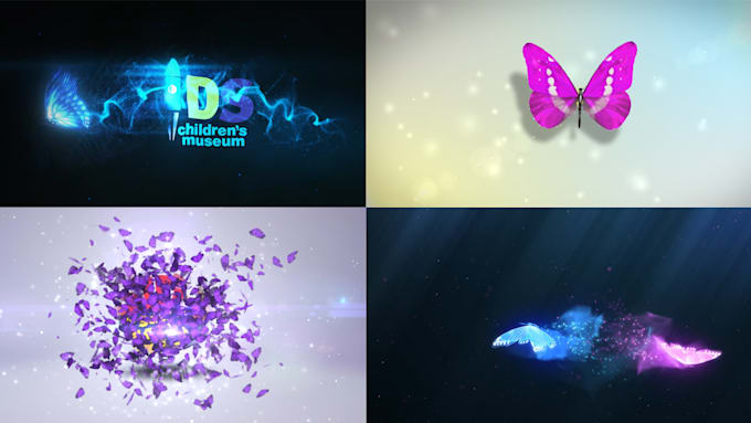 make top 10 butterfly kids youtube video intro  animated logo intro video
