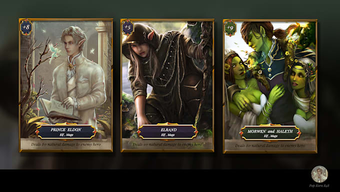 create illustration for card game