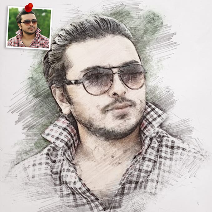 make color pencil sketch within 24 hours
