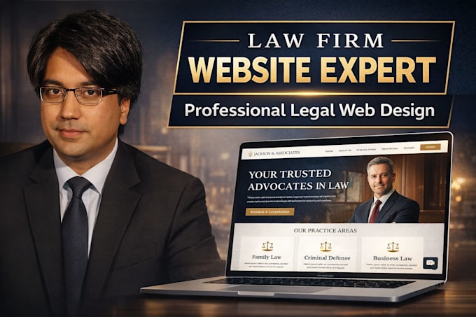 design redesign website for attorney, lawyer, and law firm