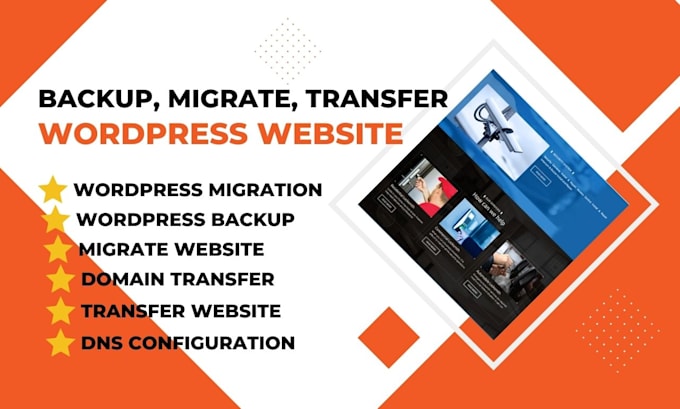backup, migrate, transfer wordpress website in 2 hours