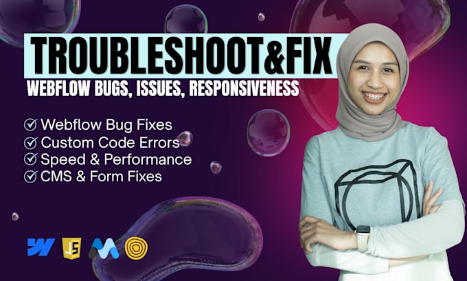optimize and fix webflow bugs and errors