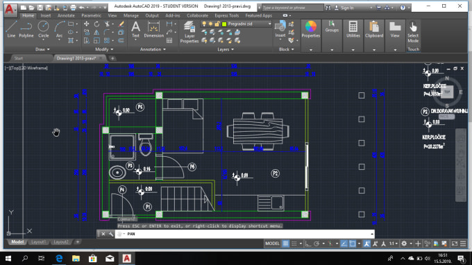 How To Draw A Floor Plan In Autocad 2018 - House Design Ideas