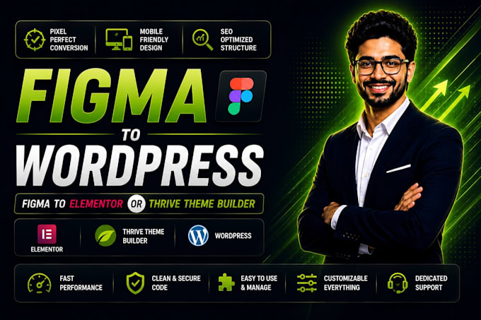 convert figma to wordpress, figma to elementor, or figma to thrive theme builder