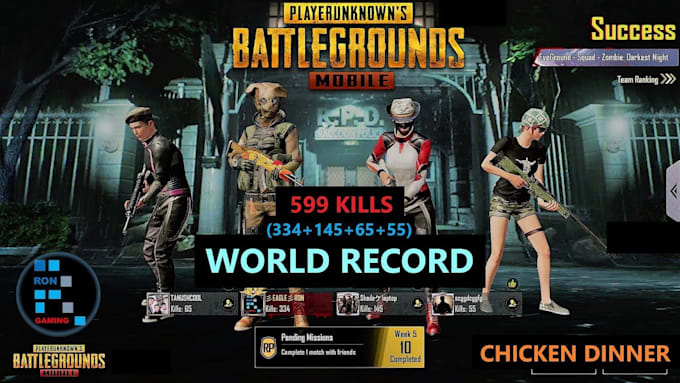 play pubg zombie dark night with mobile  chicken dinner