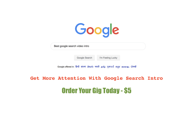 Make This Google Search Animation Intro By Vgraphicz