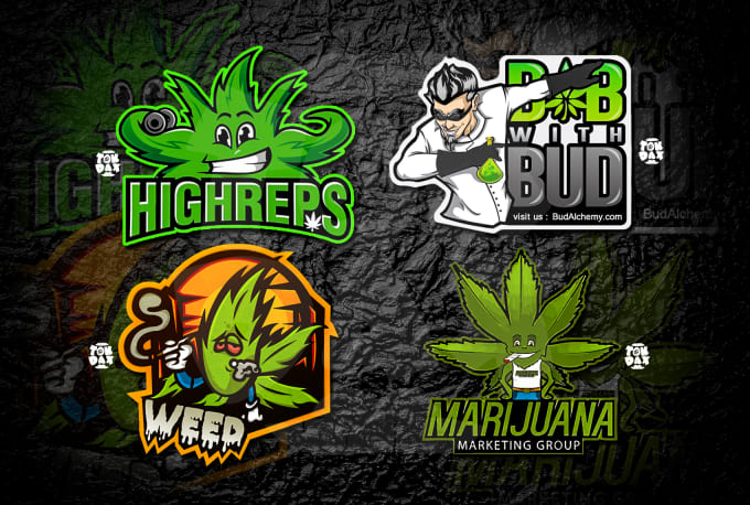 Cannabis,weed, hemp, marijuana, cbd, vaping, herbal logo by Tokdax | Fiverr