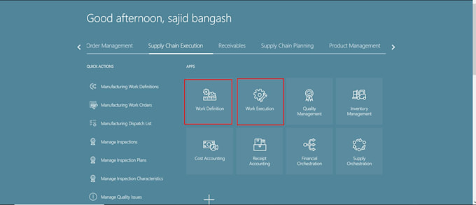 provide expert functional support for oracle cloud mfg