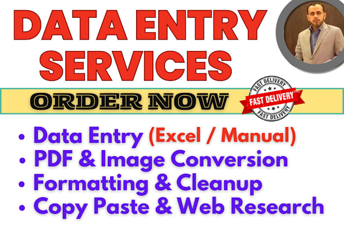 do data entry typing work job, copy paste, convert PDF to excel