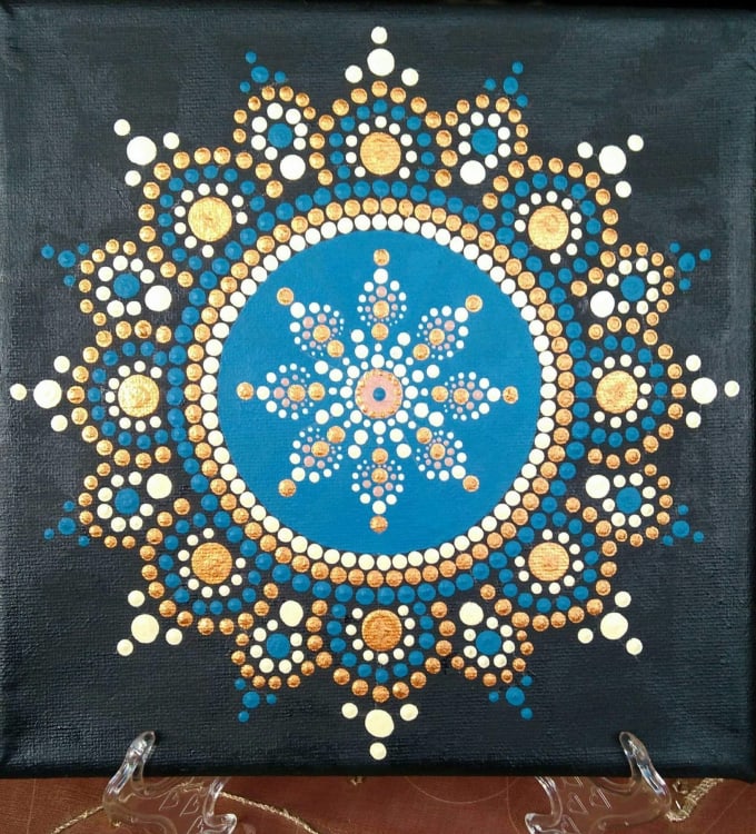 Draw dot mandala on canvas by Rehabsalah | Fiverr