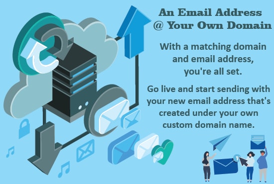 Hire a freelancer to create and set up email accounts for your domain name