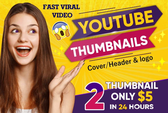 youtube thumbnail, channel art,banner, logo,header,facebook cover