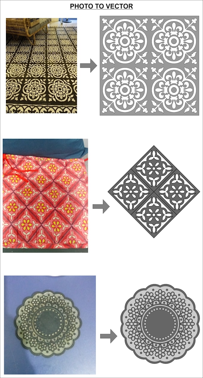 trace your image for laser cut, stencil or engraving design